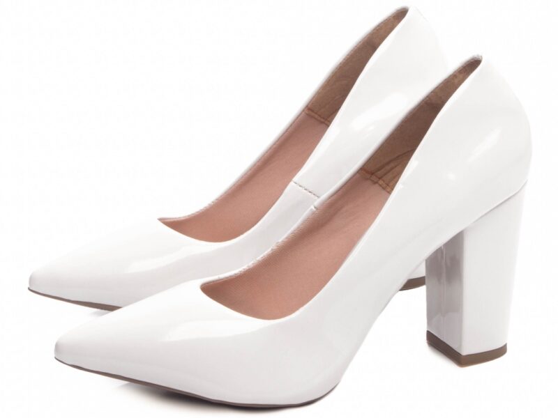 detalhe salto 8,5cm off white scarpin feminino | VitriNerm
