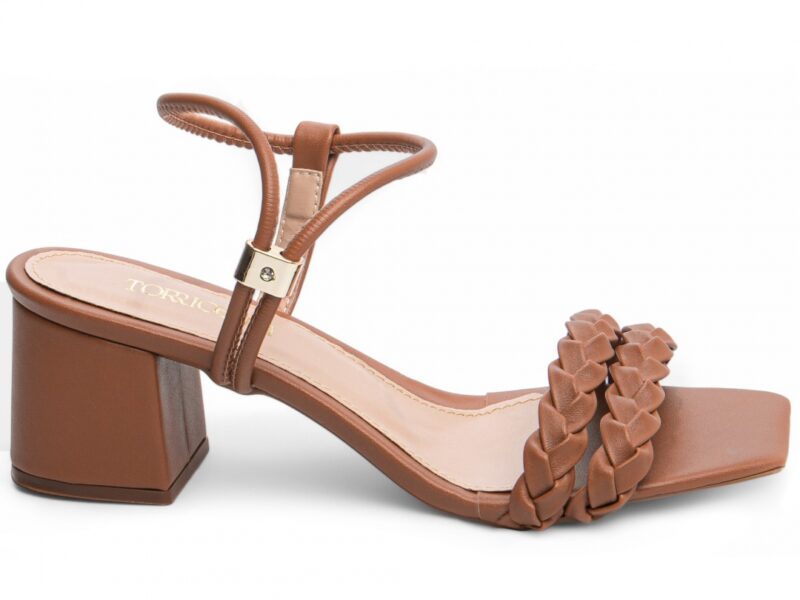 sandália caramelo salto 5,5cm napa | VitriNerm
