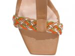 detalhe bico sandália feminina bege feminino | VitriNerm