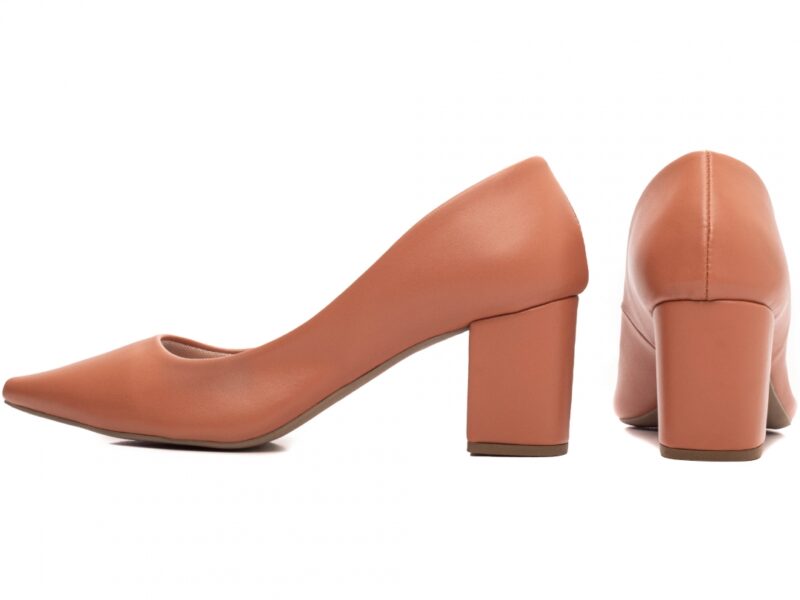 scarpin feminino caramelo vista lateral salto 6,5cm | VitriNerm