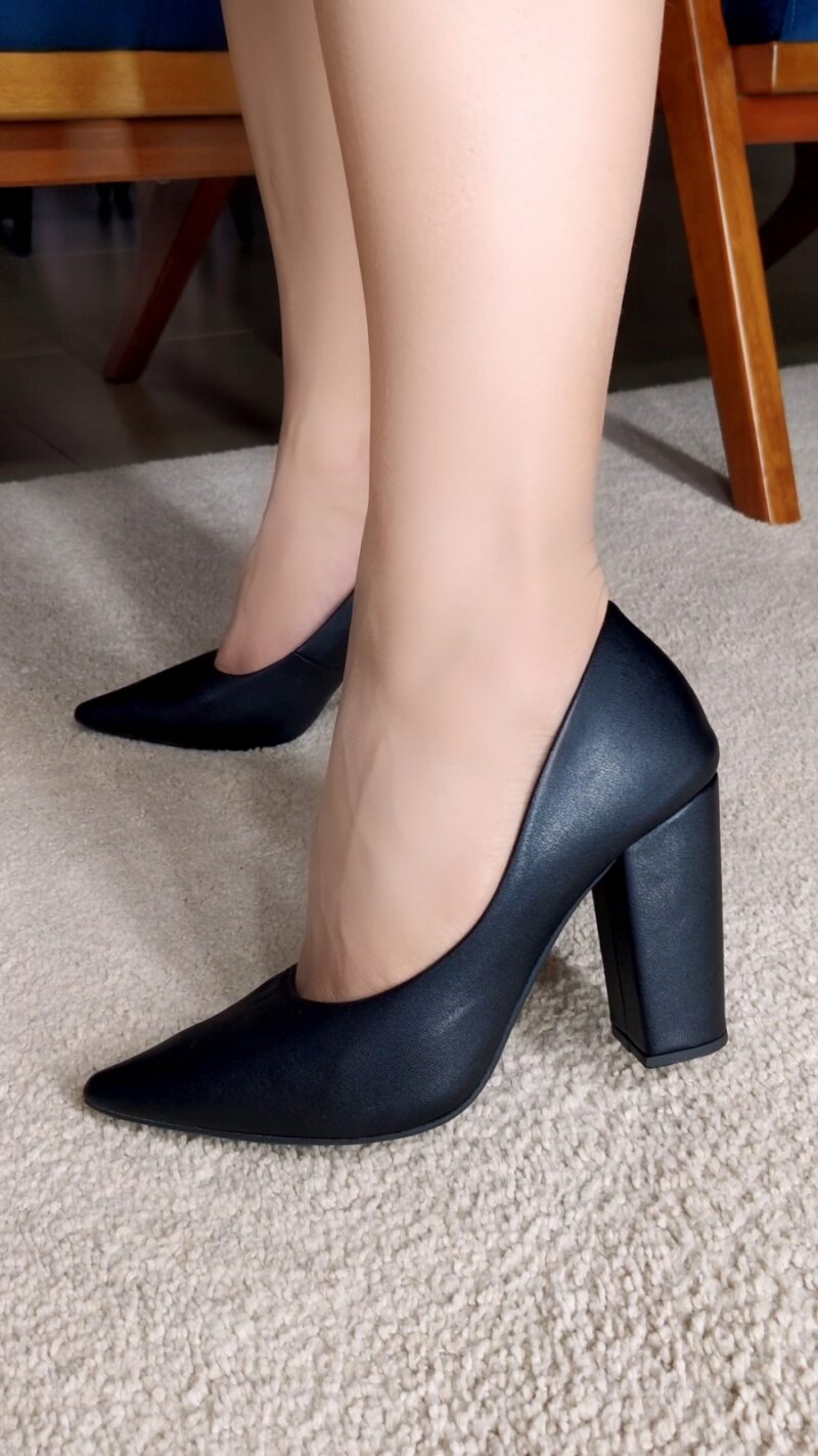 scarpin feminino preto feminino elegante comprar | VitriNerm