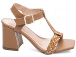 sandália bege salto 7cm napa | VitriNerm