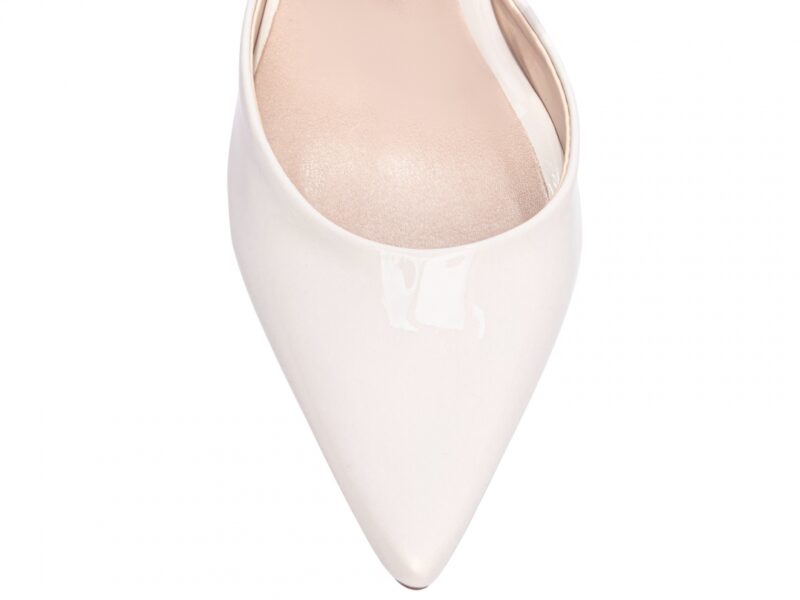 detalhe bico scarpin feminino off white feminino | VitriNerm