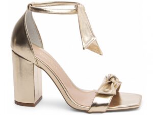sandália dourada salto 8,5cm napa | VitriNerm
