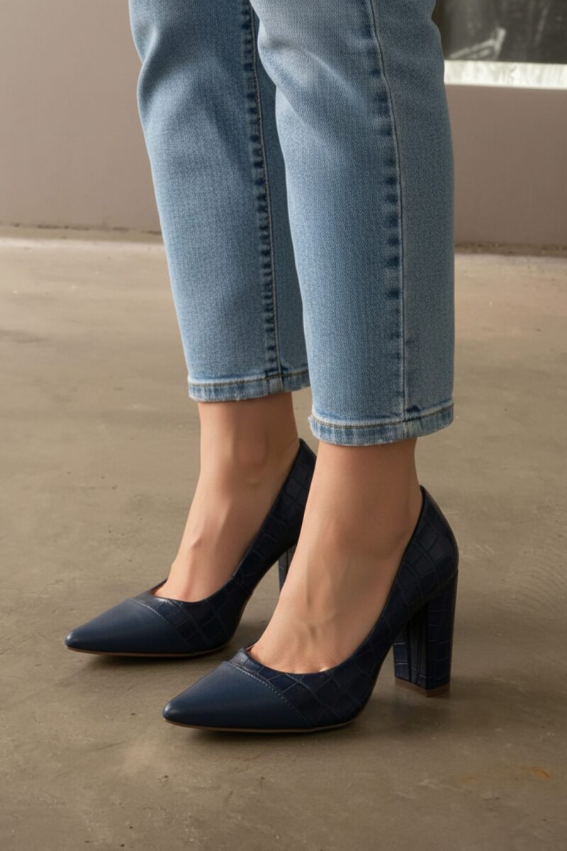 scarpin feminino azul feminino elegante comprar | VitriNerm