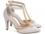 scarpin feminino off white solado antiderrapante | VitriNerm