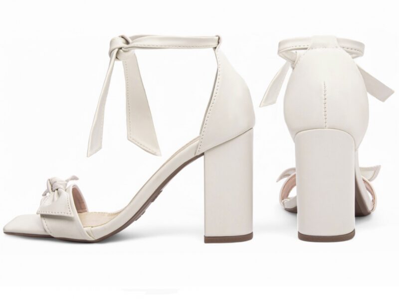 sandália feminina off white vista lateral | VitriNerm
