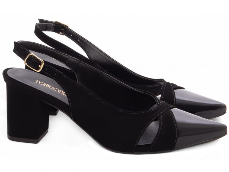 scarpin feminino preto solado antiderrapante | VitriNerm