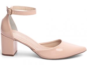 scarpin dourada salto 6,5cm verniz | VitriNerm