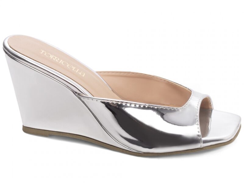 sandália prata salto 7cm verniz | VitriNerm