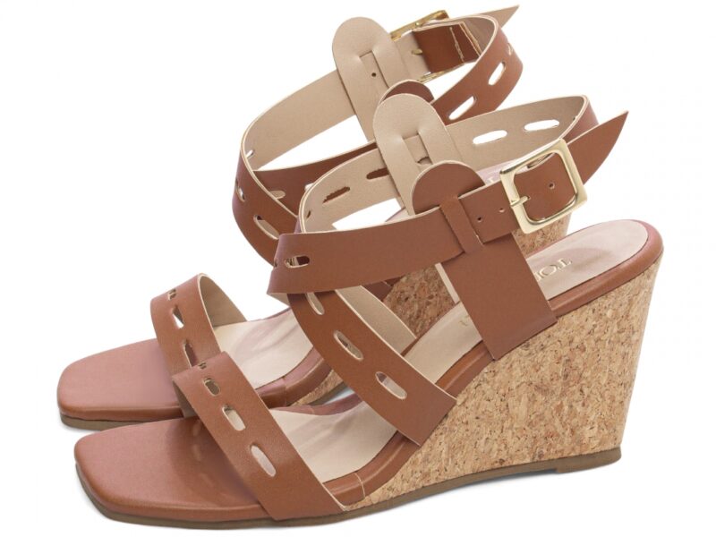detalhe salto 7cm caramelo sandália feminina | VitriNerm