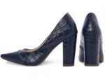 scarpin feminino azul vista lateral salto 9cm | VitriNerm