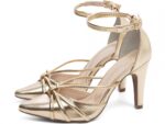 detalhe salto 9cm dourado scarpin feminino | VitriNerm