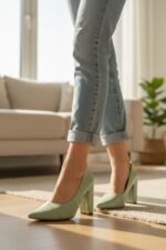 scarpin feminino verde feminino elegante comprar | VitriNerm