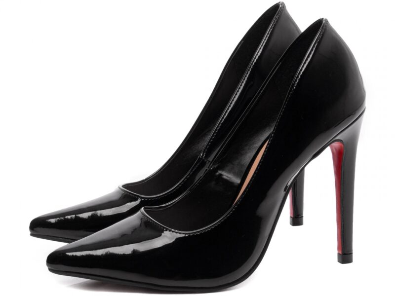detalhe salto 12cm preto scarpin feminino | VitriNerm