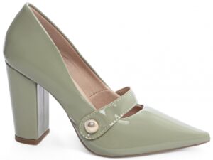 scarpin dourada salto 9cm verniz | VitriNerm