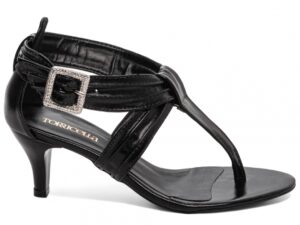 sandália preto salto 5cm napa | VitriNerm