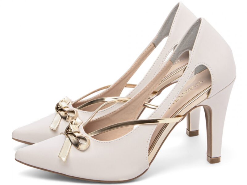 detalhe salto 9cm off white scarpin feminino | VitriNerm