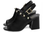 detalhe salto 7cm preto sandália feminina | VitriNerm