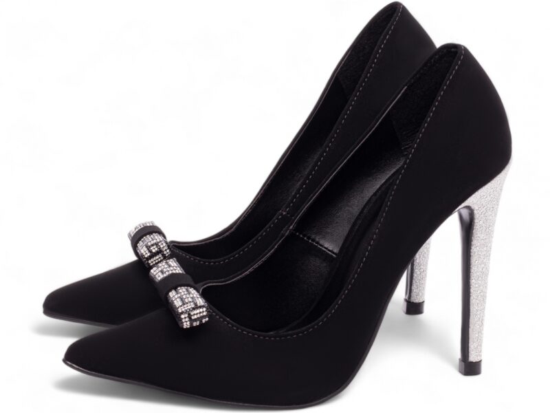 detalhe salto 12cm preto scarpin feminino | VitriNerm