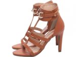 detalhe salto 9,5cm caramelo sandália feminina | VitriNerm