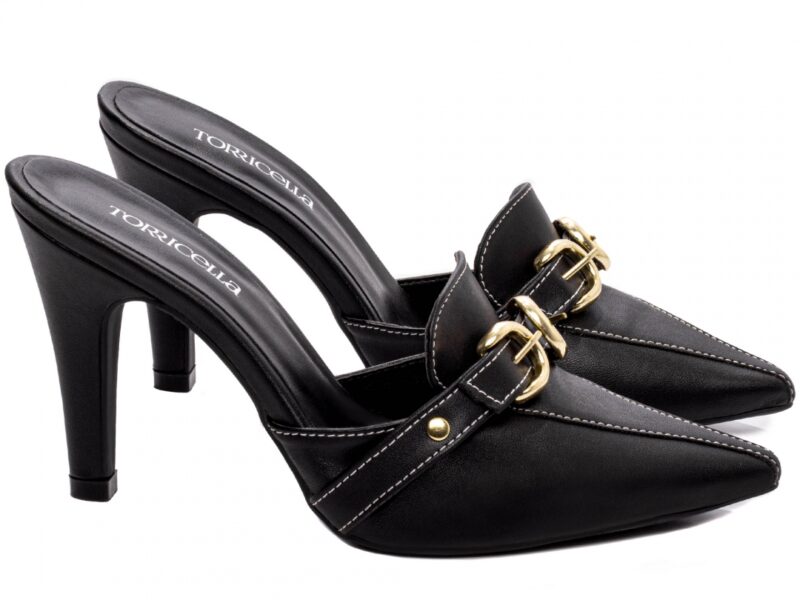 scarpin feminino preto solado antiderrapante | VitriNerm