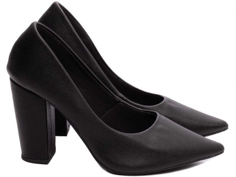 scarpin feminino preto solado antiderrapante | VitriNerm