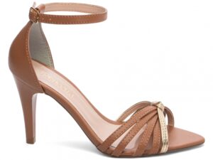 sandália caramelo salto 9cm napa | VitriNerm