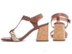sandália feminina caramelo vista lateral salto 7cm | VitriNerm