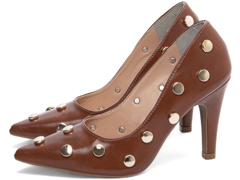 detalhe salto 9cm caramelo scarpin feminino | VitriNerm