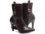 detalhe salto 9cm marrom bota feminina | VitriNerm