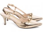 scarpin feminino dourado solado antiderrapante | VitriNerm