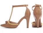 scarpin feminino caramelo vista lateral salto 9cm | VitriNerm