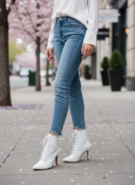 bota feminina branca feminino elegante comprar | VitriNerm