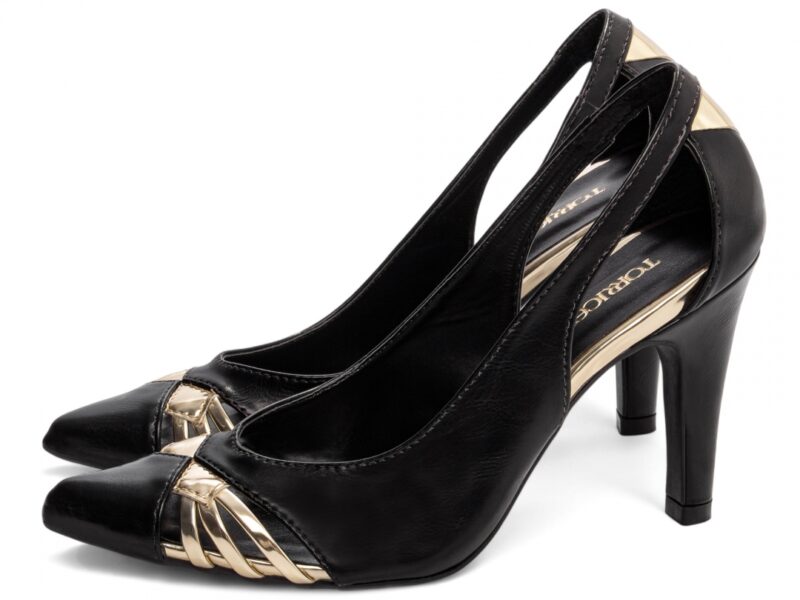 detalhe salto 9cm preto scarpin feminino | VitriNerm