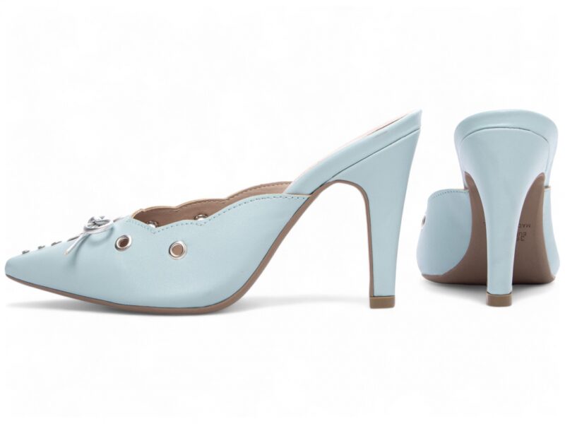 scarpin feminino azul vista lateral salto 9cm | VitriNerm