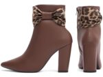 bota feminina marrom vista lateral salto 9cm | VitriNerm