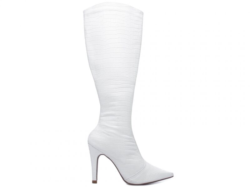 bota feminina branca par completo | VitriNerm