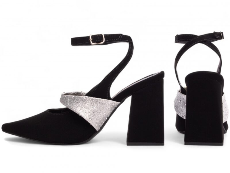 scarpin feminino preto vista lateral salto 8,5cm | VitriNerm
