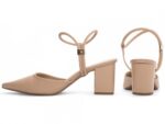 scarpin feminino bege vista lateral salto 6cm | VitriNerm