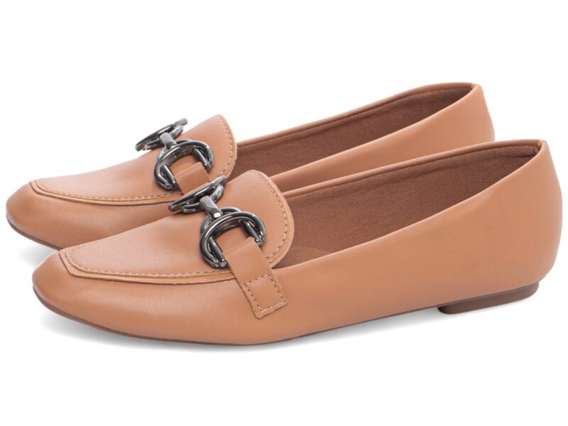 mocassim feminino caramelo vista lateral | VitriNerm