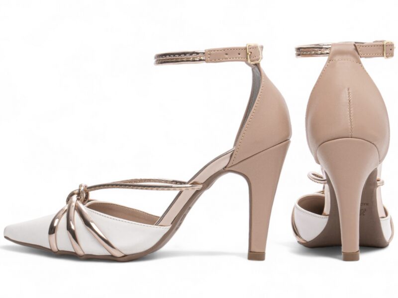 scarpin feminino rosê vista lateral salto 9cm | VitriNerm