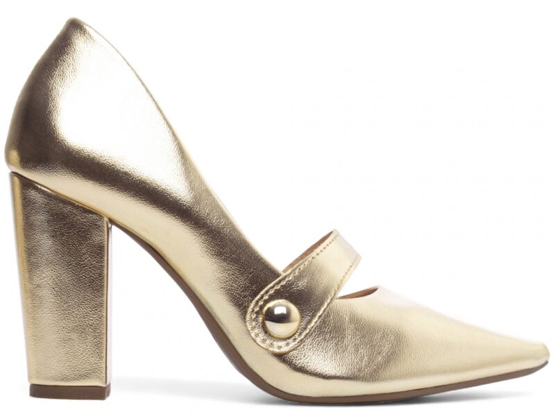 scarpin feminino dourado par completo | VitriNerm