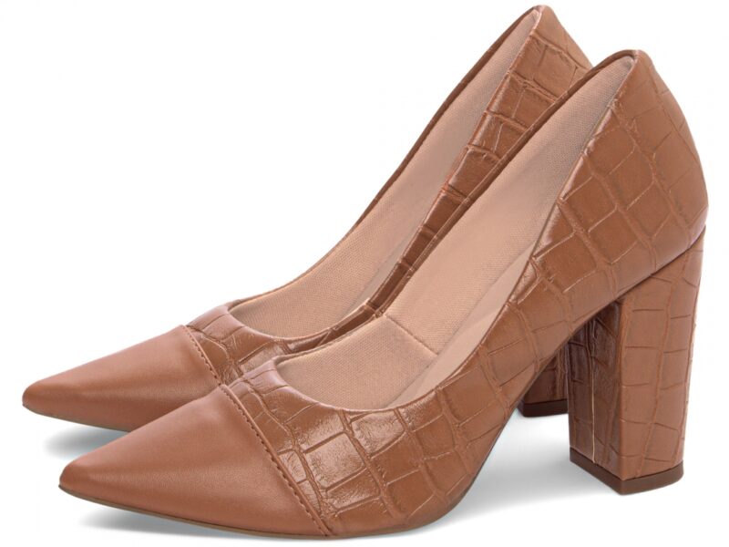 detalhe salto 9cm caramelo scarpin feminino | VitriNerm