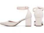 scarpin feminino off white vista lateral salto 6,5cm | VitriNerm