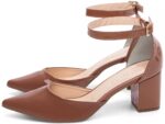 detalhe salto 6,5cm caramelo scarpin feminino | VitriNerm