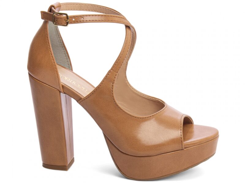 sandália caramelo salto 11cm napa | VitriNerm