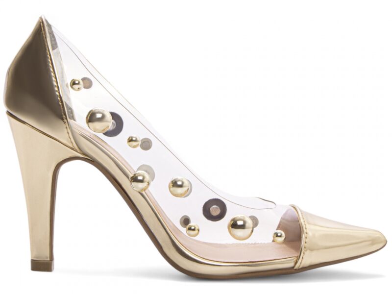 scarpin feminino dourado par completo | VitriNerm