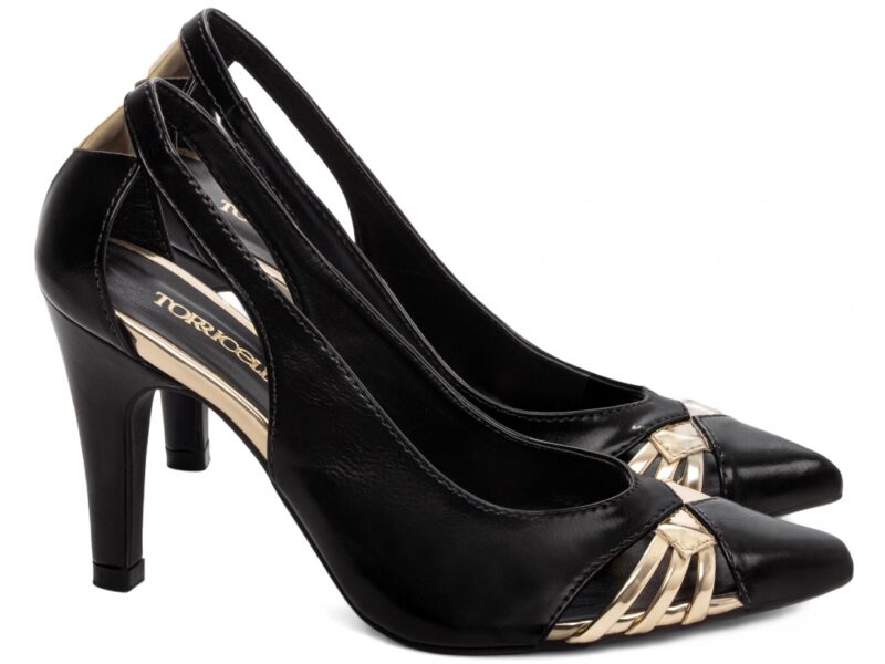scarpin feminino preto solado antiderrapante | VitriNerm