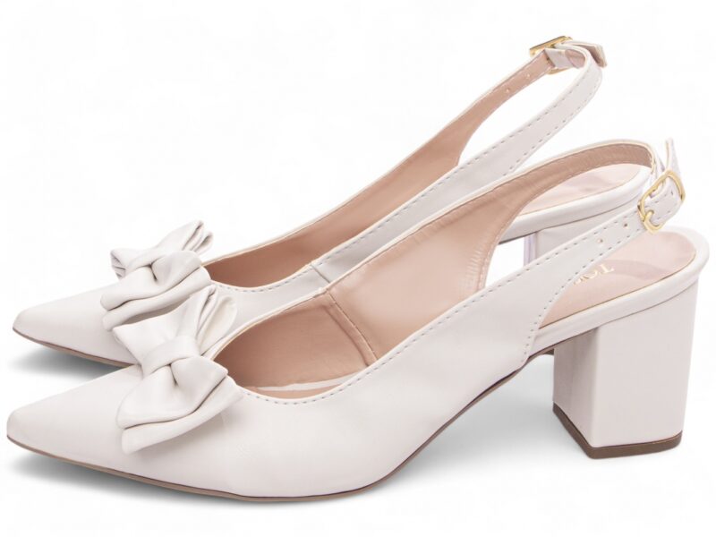 detalhe salto 6,5cm off white scarpin feminino | VitriNerm